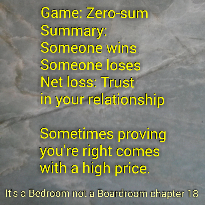 Are your discussions Zero Sum games?