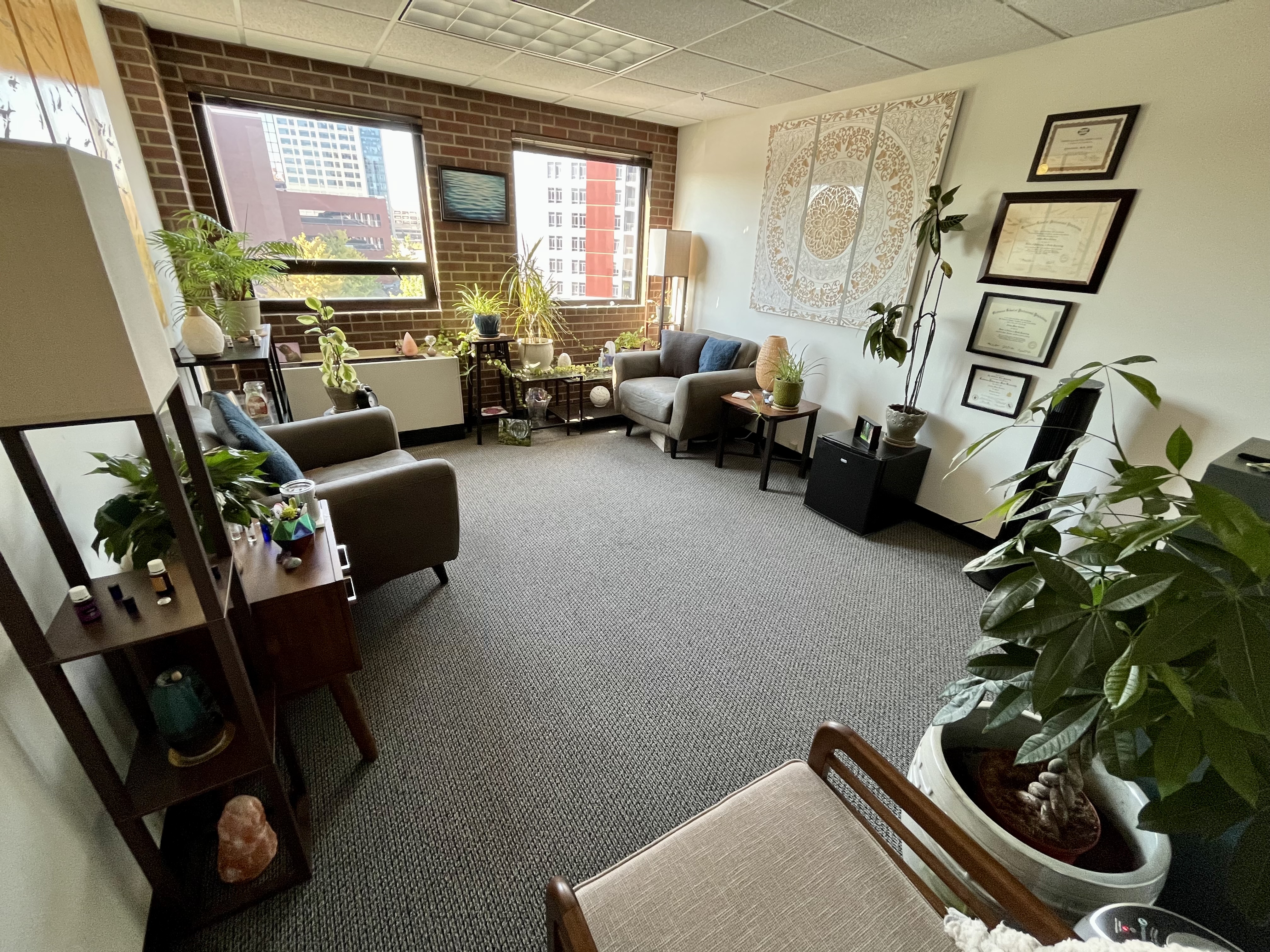 My office has a waiting room and is on the 3rd floor