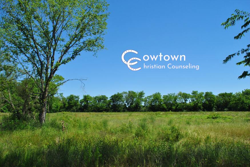 Cowtown Christian Counseling logo in country setting