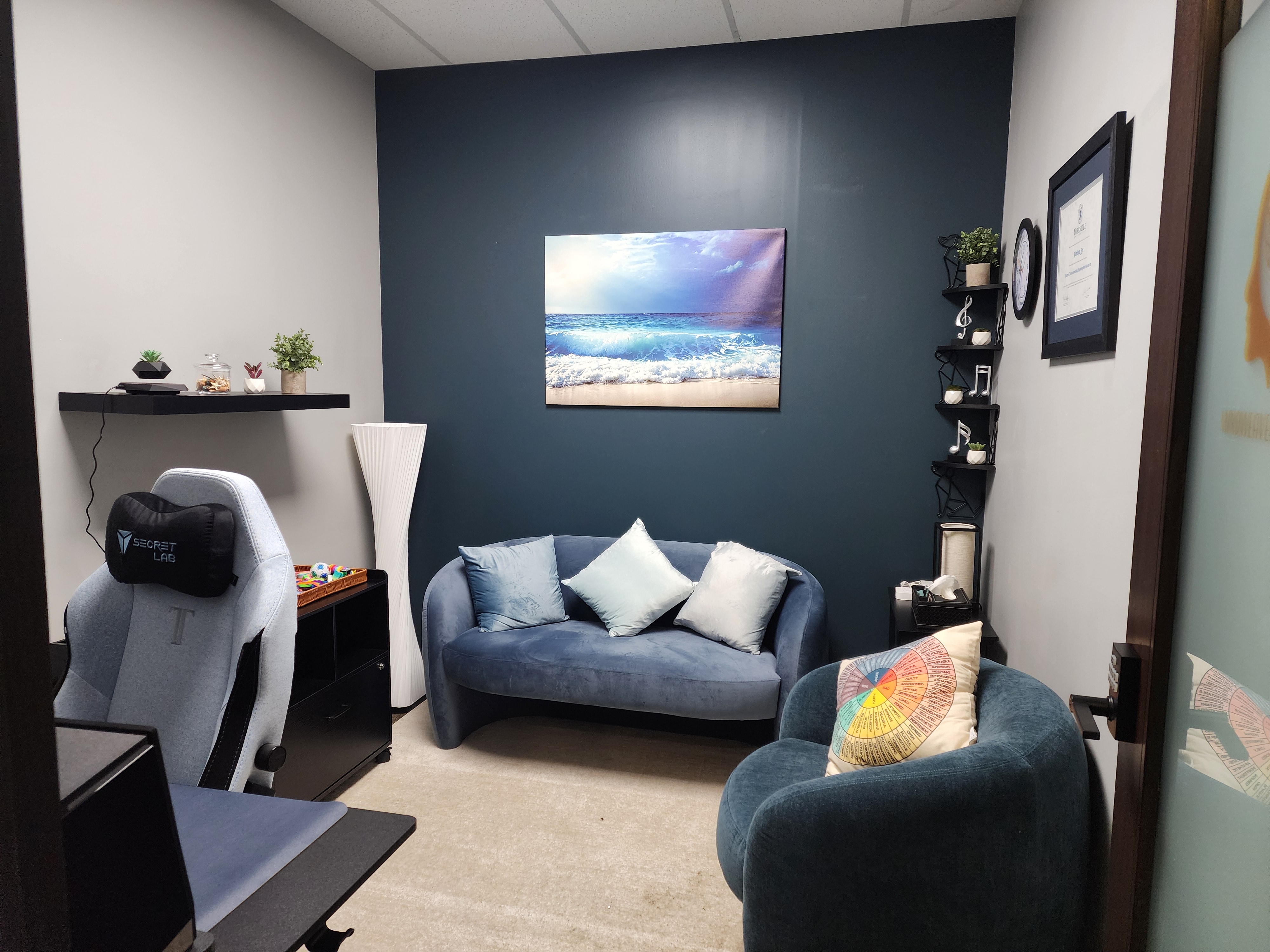 Private office with fidget toys
