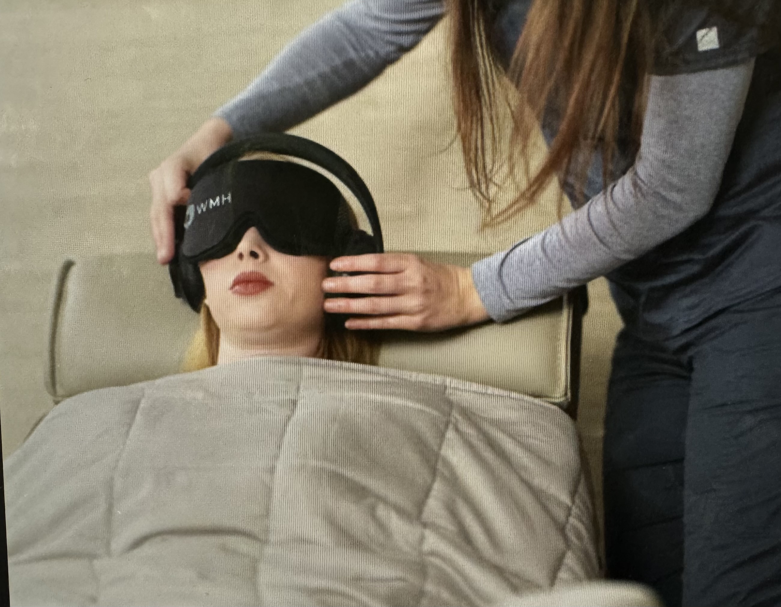 Actor receiving ketamine-assisted psychotherapy. Not a real patient!