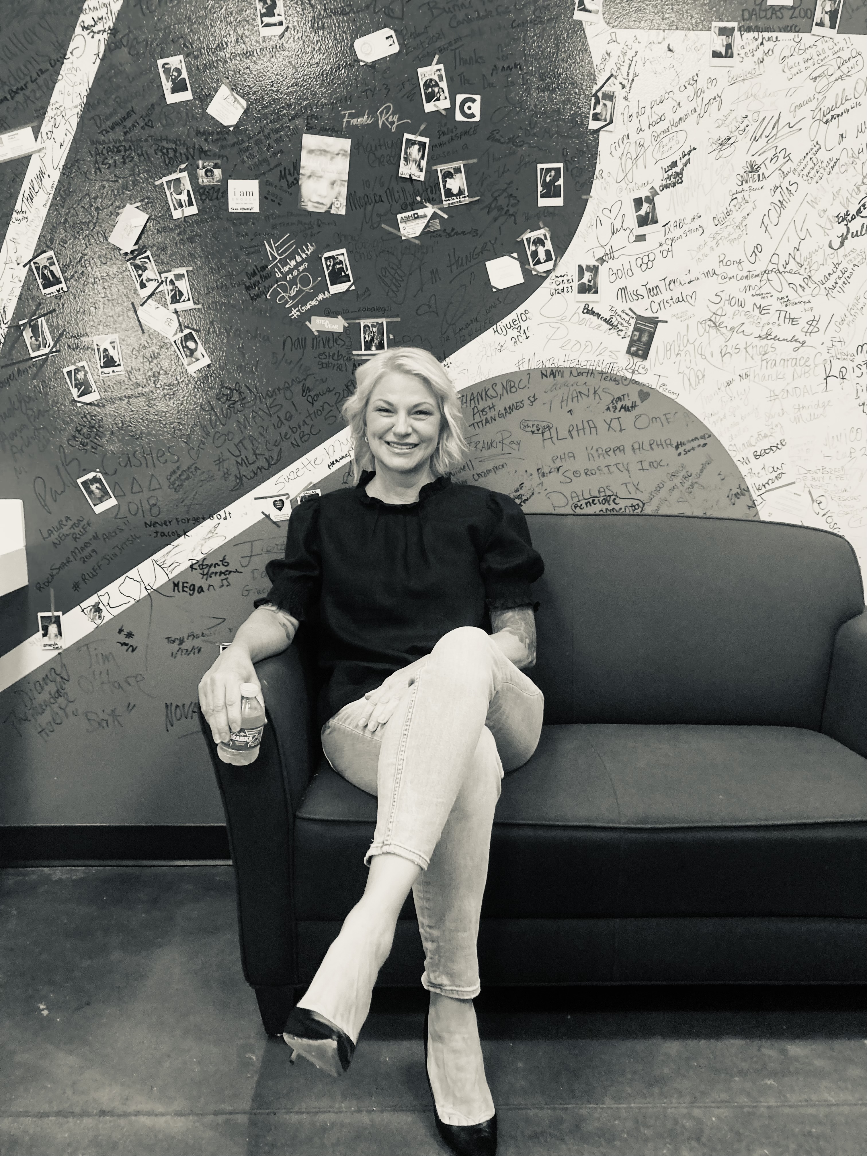 I was interviewed on a TX news program. This is me in the green room!