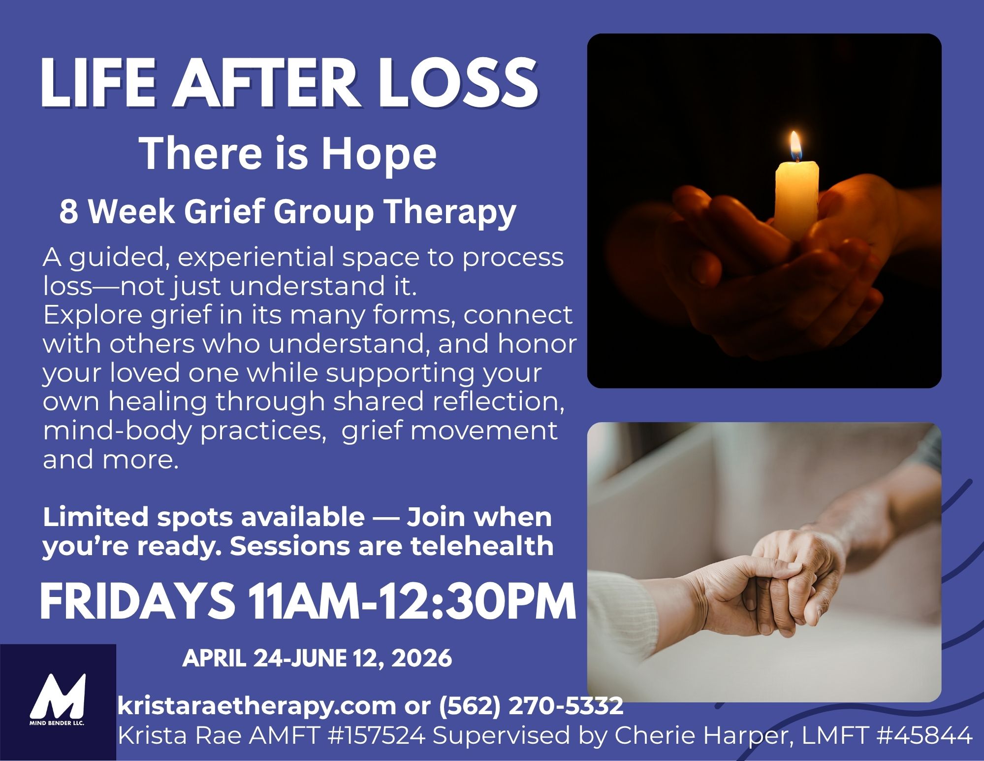 Life After Loss - 8 week Grief Group Therapy