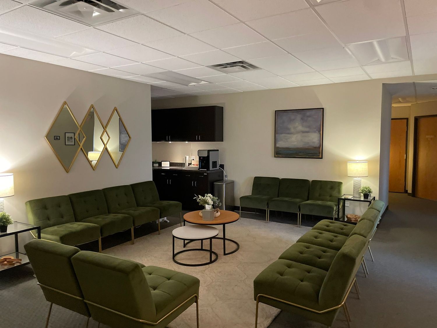 Refreshments available in waiting room 