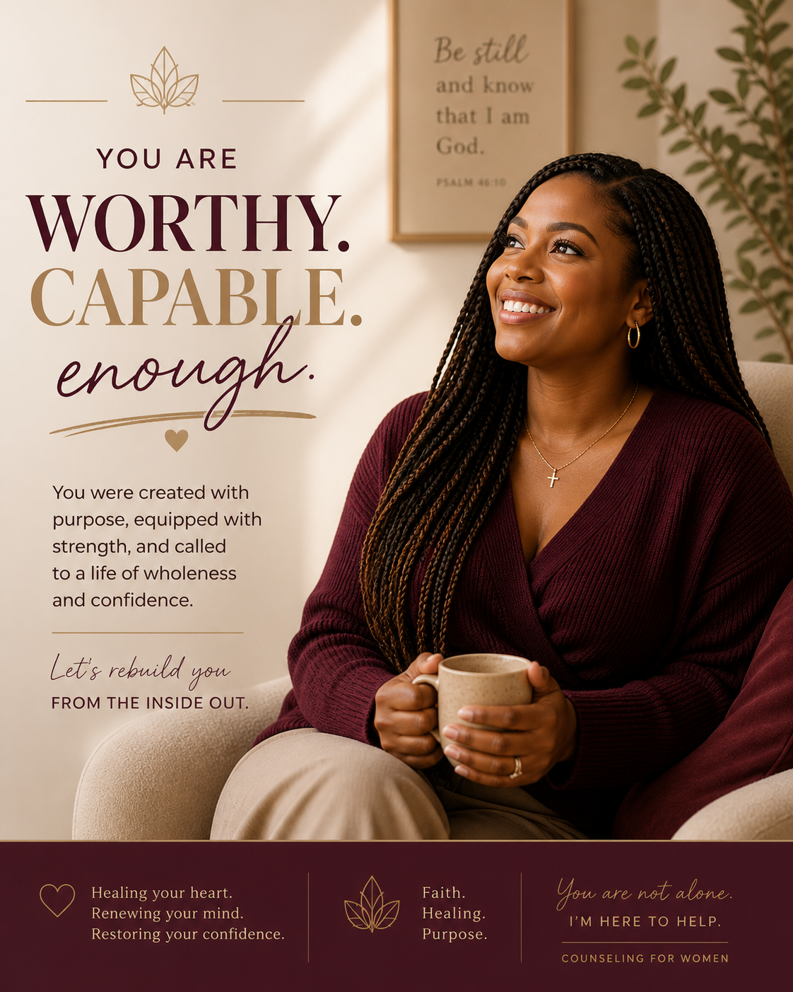 Helping women rediscover their identity, embrace their worth, and build lasting confidence